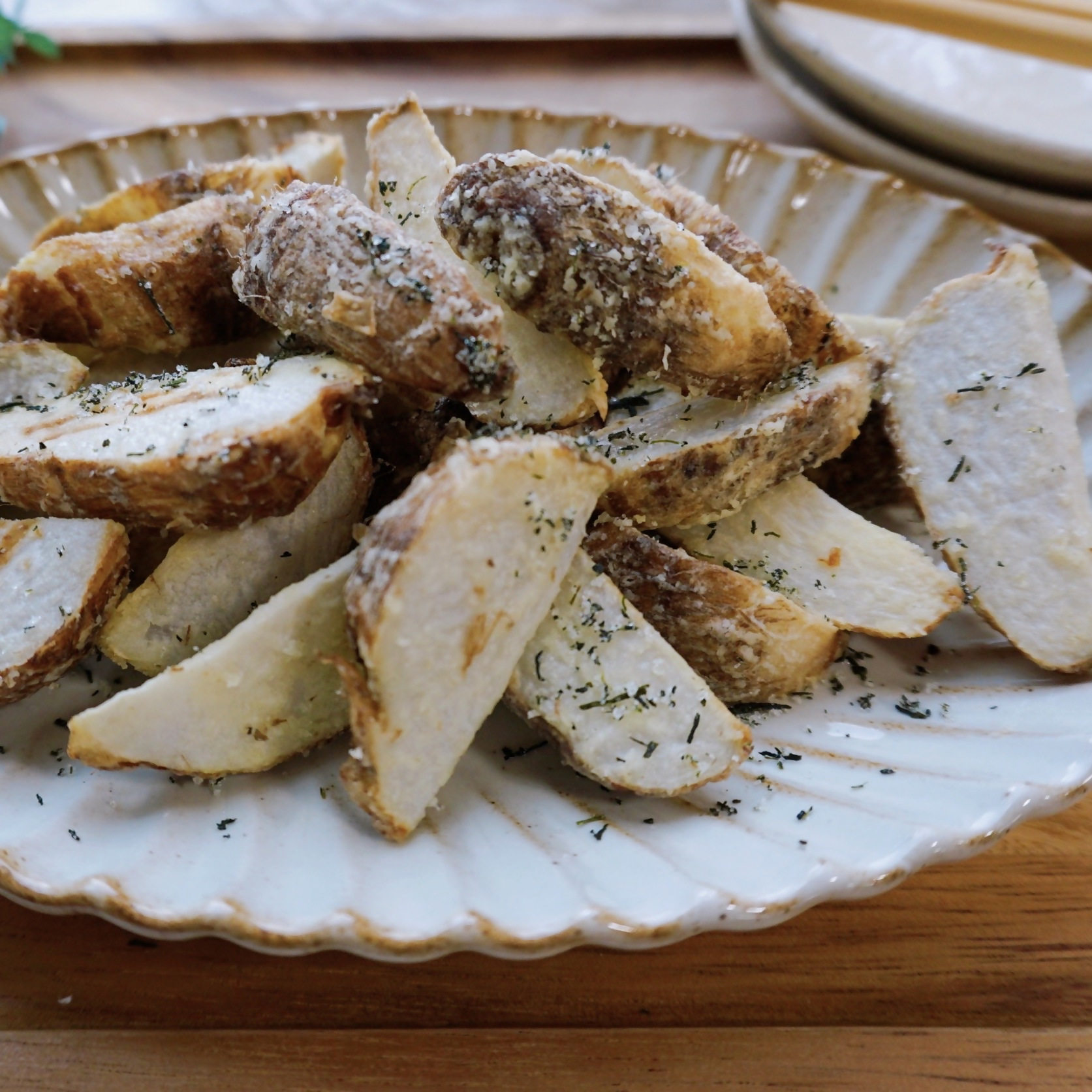 皮付き里芋でフライドポテト風