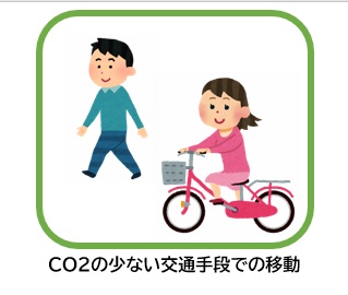 CO2の少ない交通手段での移動