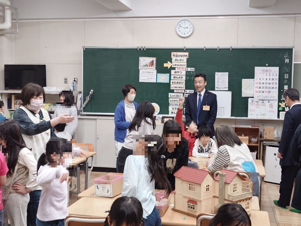市内学童及び事業所訪問