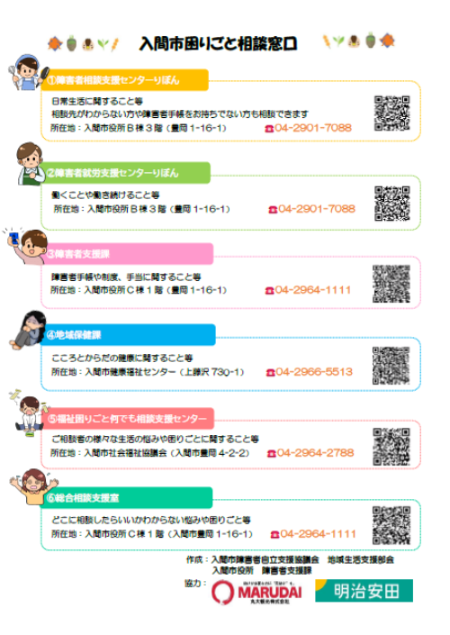 入間市困りごと相談窓口チラシ裏