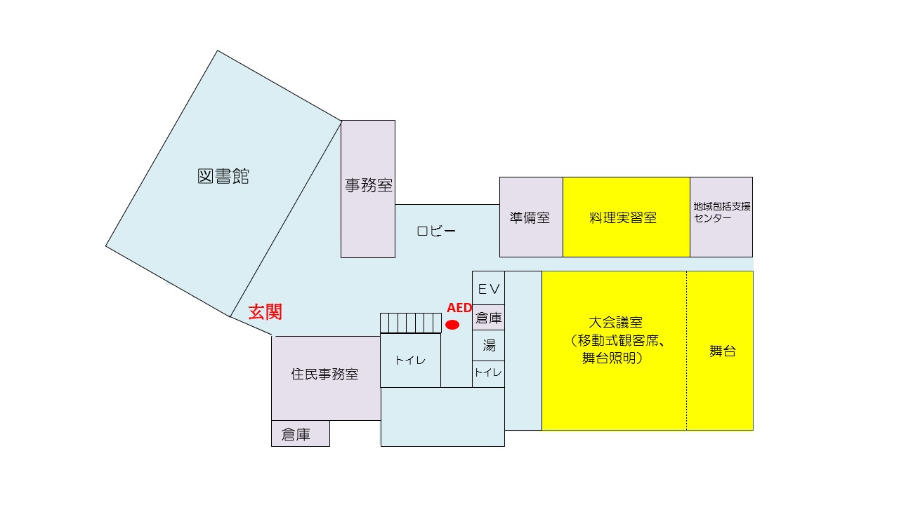 金子地区センター1階平面図