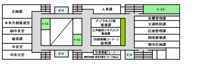 庁舎3階の地図