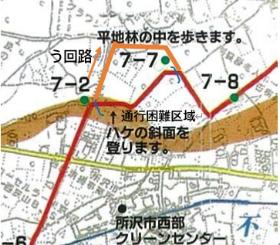 迂回路（標柱7&minus;7付近）